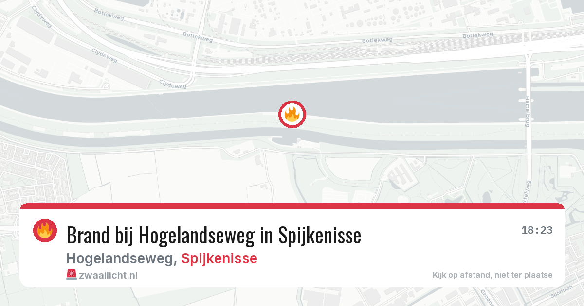 Brand bij Hogelandseweg in Spijkenisse — 15 mei 2026