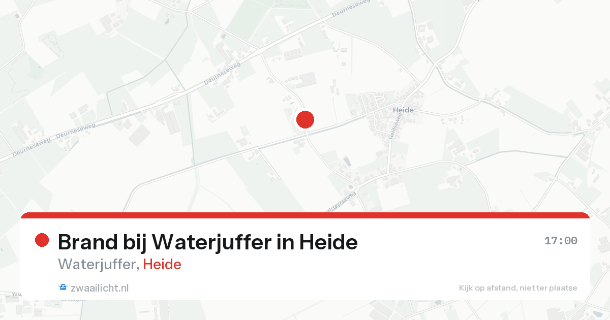 Brand bij Waterjuffer in Heide — 24 aug 2026