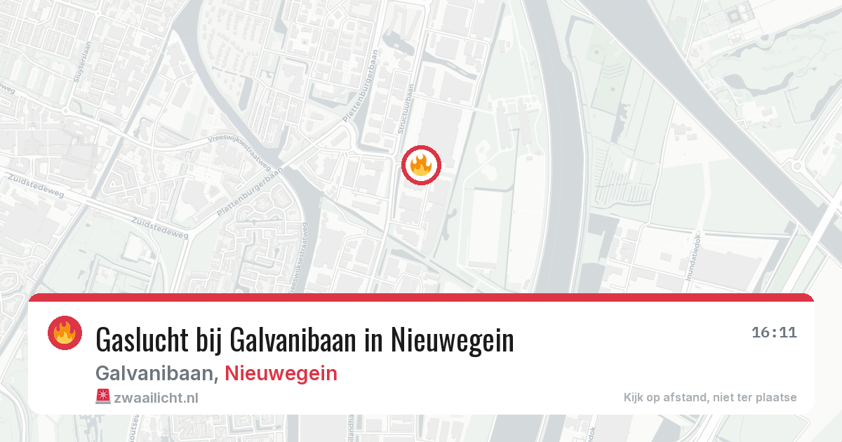 Gaslucht bij Galvanibaan in Nieuwegein — 31 mei 2026