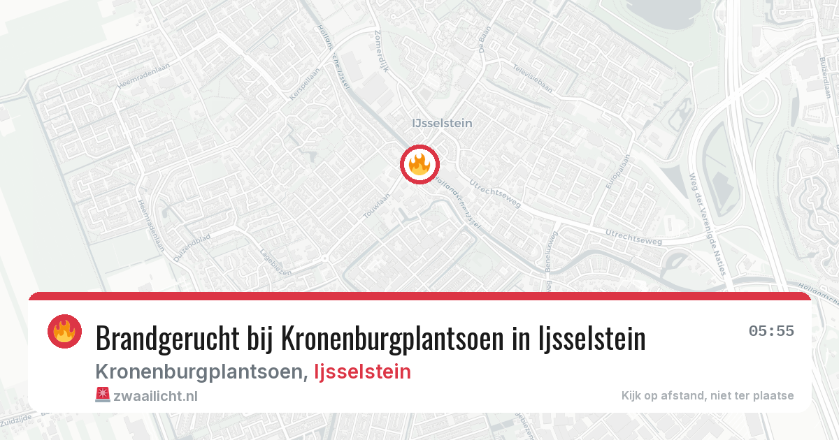 Brandgerucht bij Kronenburgplantsoen in Ijsselstein — 11 jun 2026