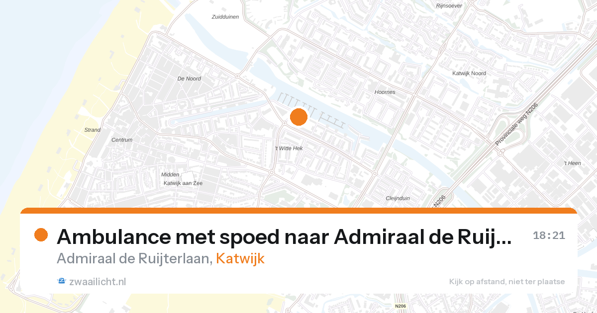 Ambulance met spoed naar Admiraal de Ruijterlaan in Katwijk — 9 apr 2026