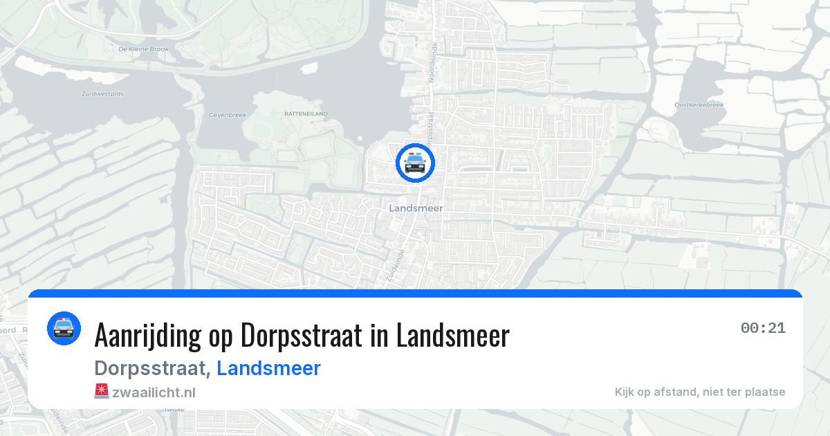 Aanrijding op Dorpsstraat in Landsmeer — 27 mrt 2026