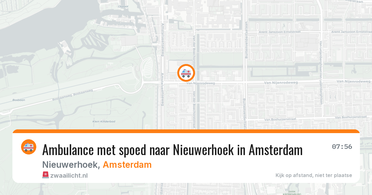Ambulance met spoed naar Nieuwerhoek in Amsterdam — 30 jun 2026