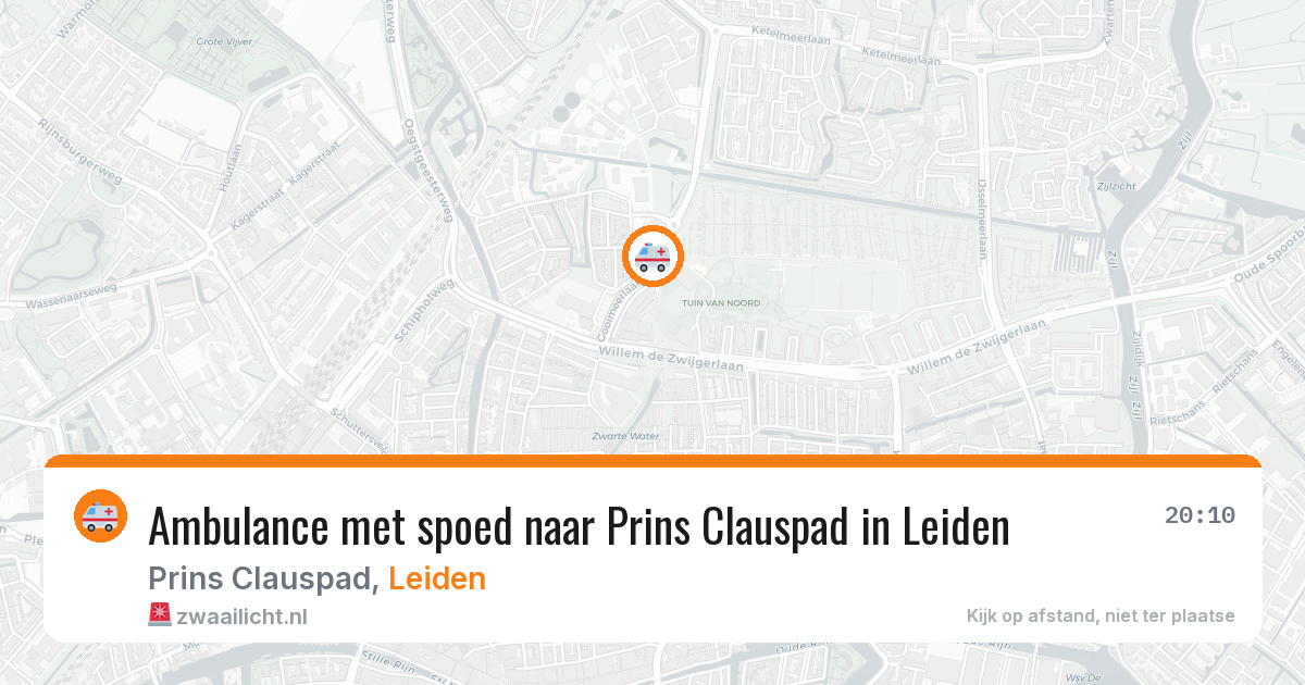 Ambulance met spoed naar Prins Clauspad in Leiden — 25 jun 2026