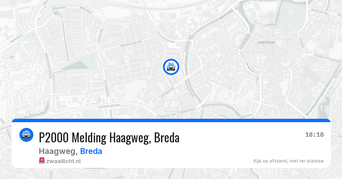 P2000 Melding Haagweg, Breda — 9 jun 2026