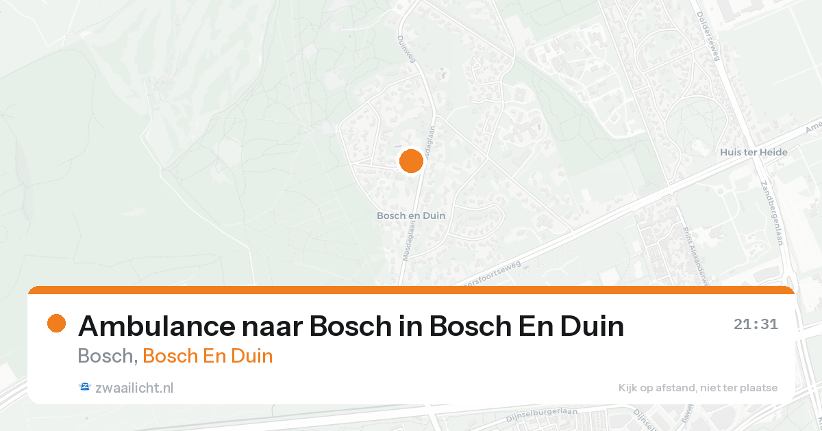 Ambulance naar Bosch in Bosch En Duin — 7 feb 2026