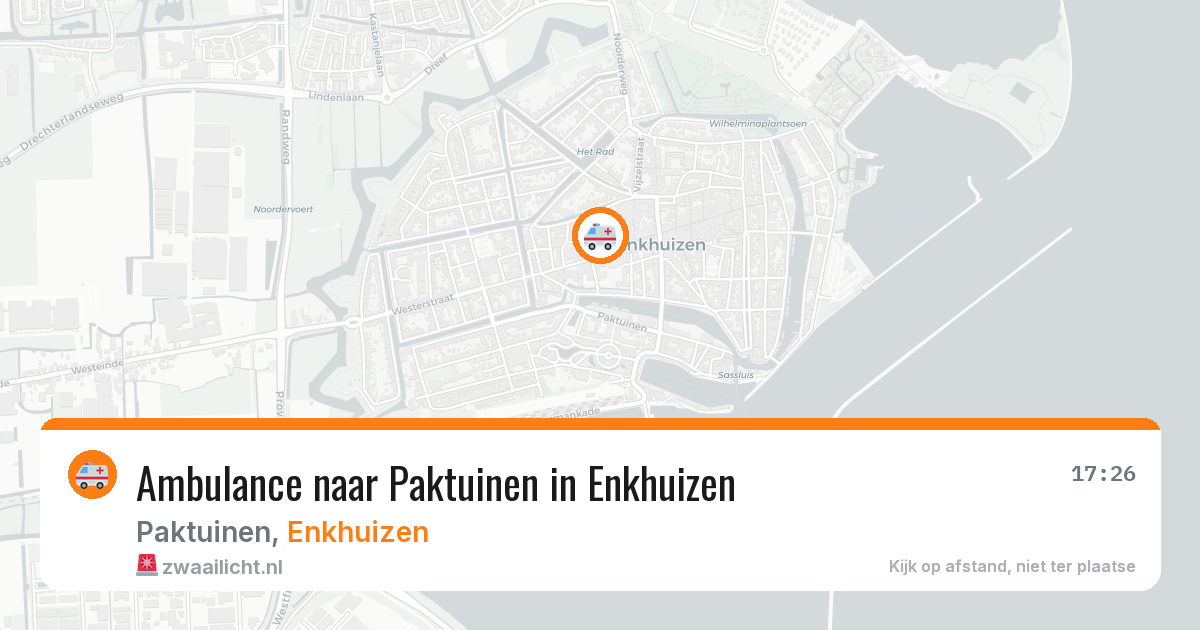 Ambulance naar Paktuinen in Enkhuizen — 7 jul 2026