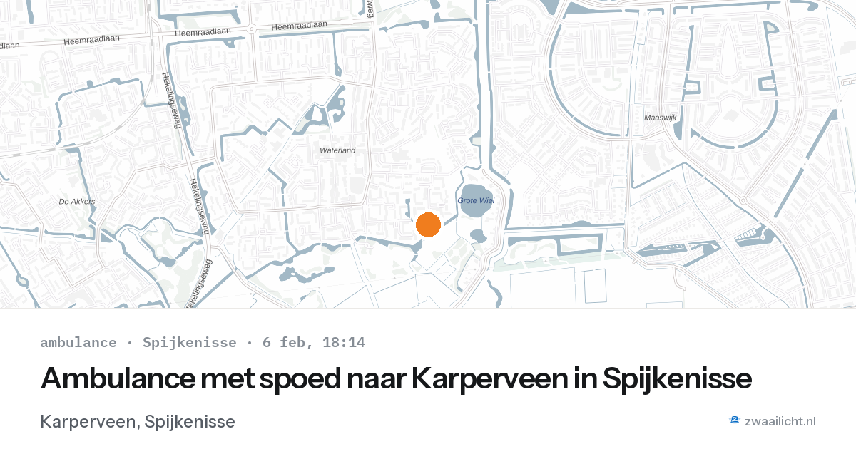 Ambulance met spoed naar Karperveen in Spijkenisse — 6 feb 2026