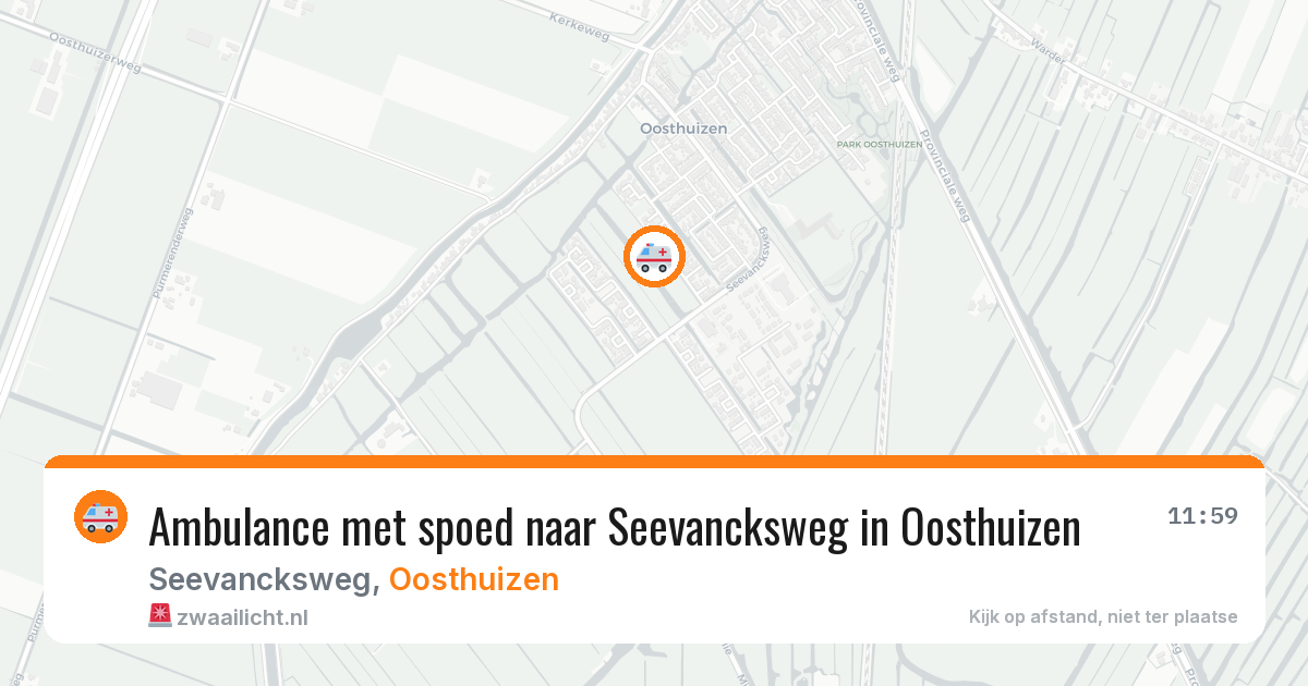 Ambulance met spoed naar Seevancksweg in Oosthuizen — 12 aug 2026