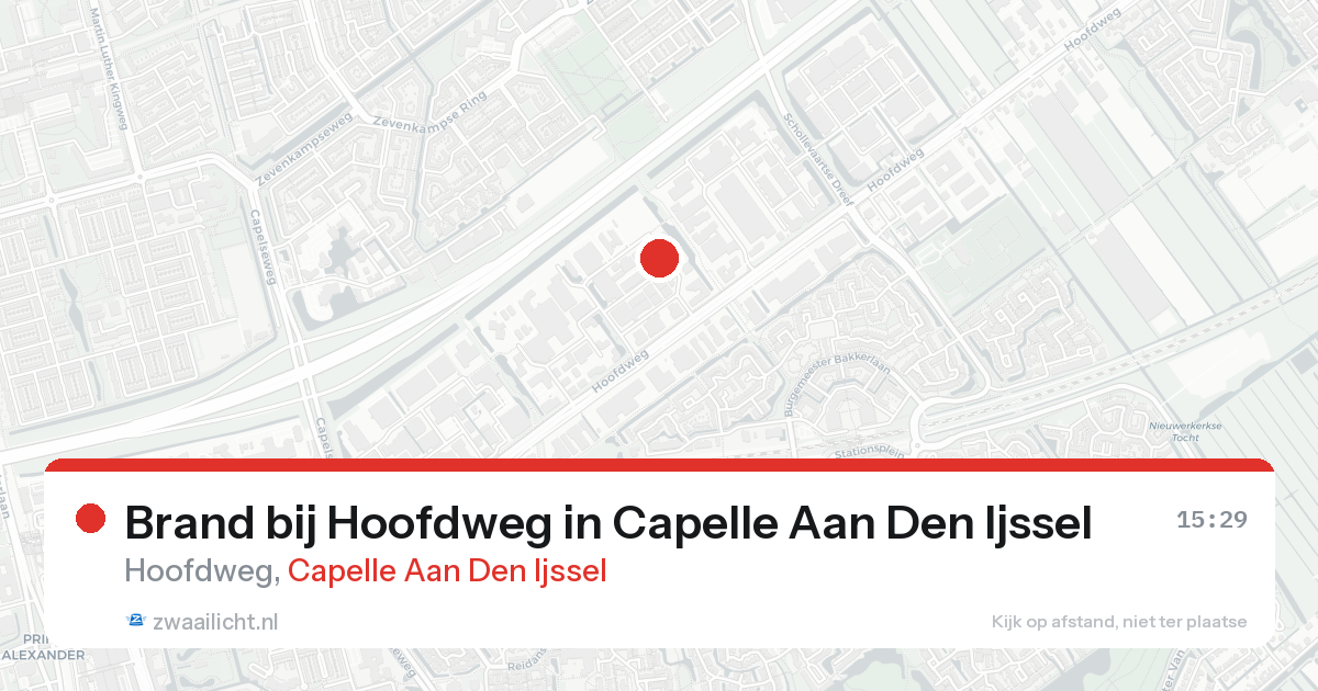 Brand bij Hoofdweg in Capelle Aan Den Ijssel — 24 aug 2026