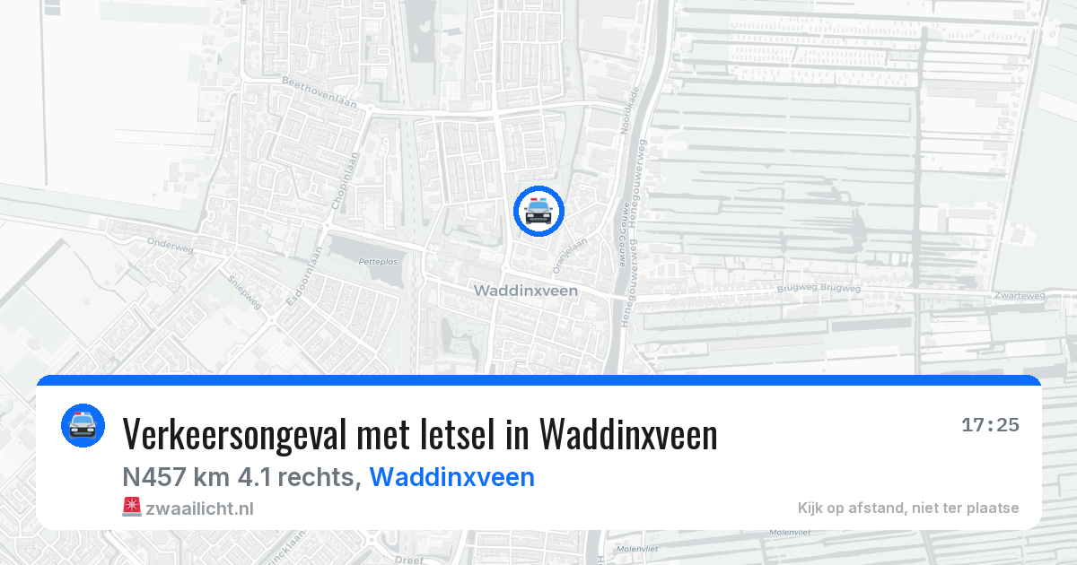 Verkeersongeval met letsel in Waddinxveen — 1 apr 2026