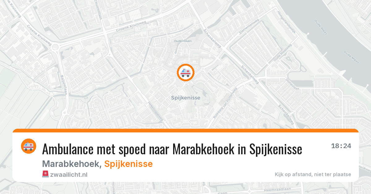 Ambulance met spoed naar Marabkehoek in Spijkenisse — 18 jun 2026