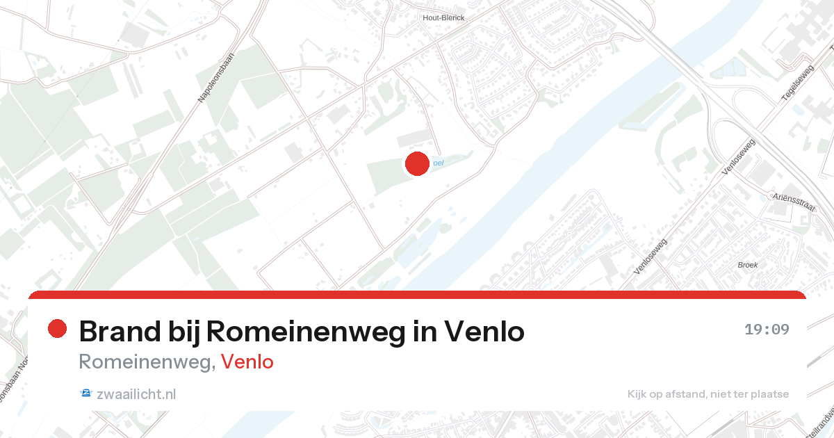 Brand bij Romeinenweg in Venlo — 28 aug 2026
