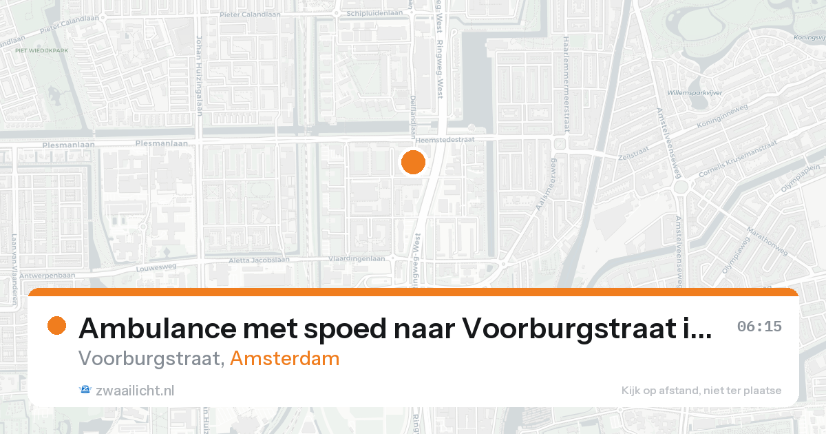 Ambulance met spoed naar Voorburgstraat in Amsterdam — 19 aug 2026