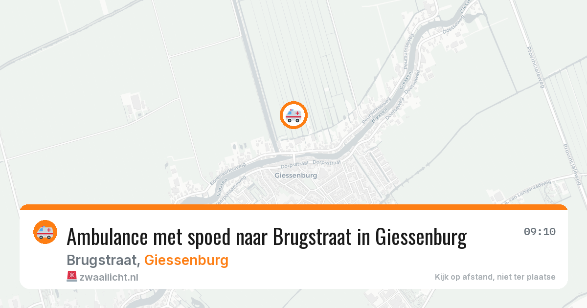 Ambulance met spoed naar Brugstraat in Giessenburg — 26 jul 2026
