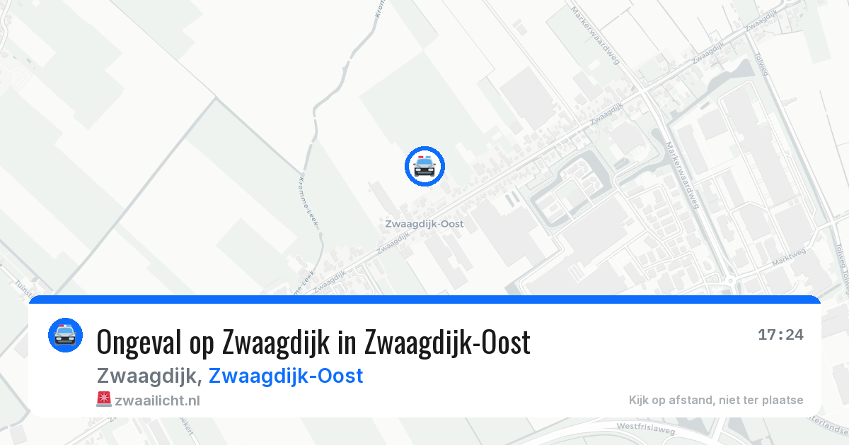 Ongeval op Zwaagdijk in Zwaagdijk-Oost — 4 aug 2026