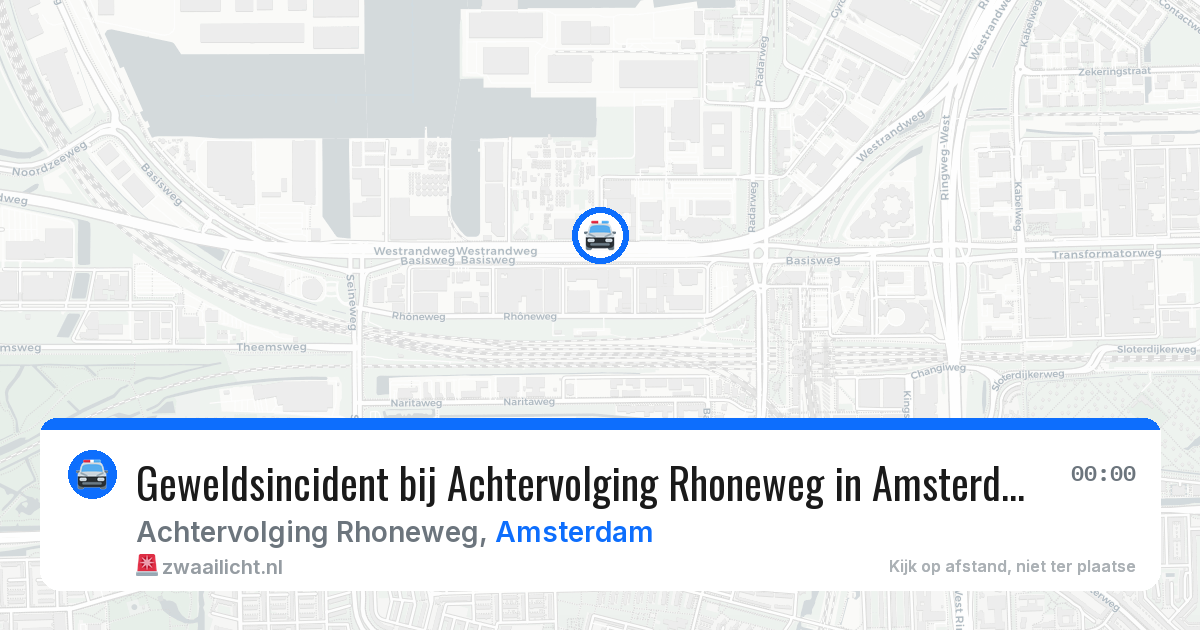 Geweldsincident bij Achtervolging Rhoneweg in Amsterdam — 8 aug 2026