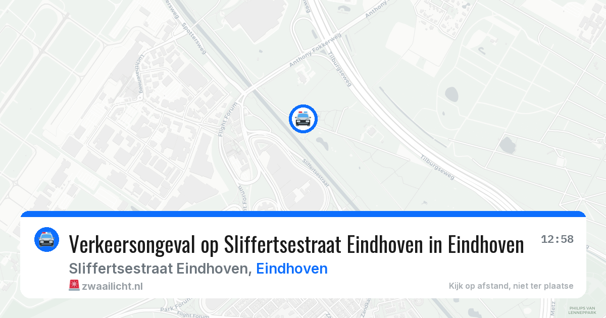 Verkeersongeval op Sliffertsestraat Eindhoven in Eindhoven — 23 jan 2026