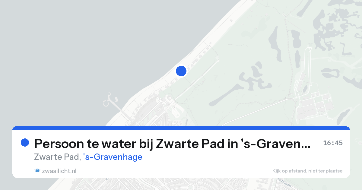 Persoon te water bij Zwarte Pad in 's-Gravenhage — 19 aug 2026