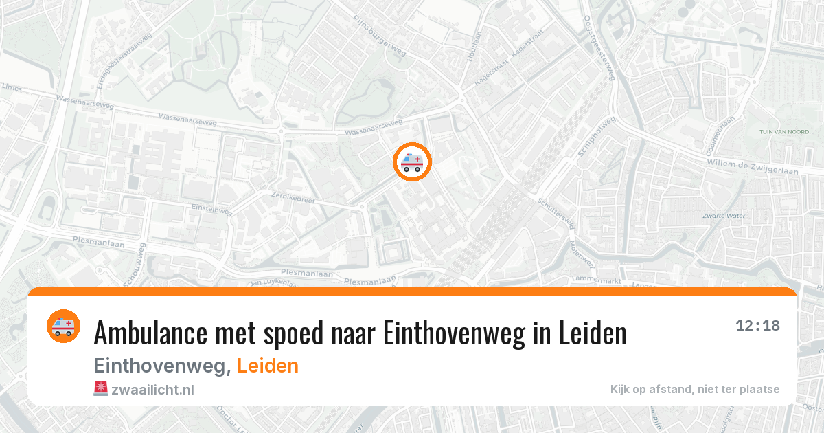 Ambulance met spoed naar Einthovenweg in Leiden — 14 aug 2026