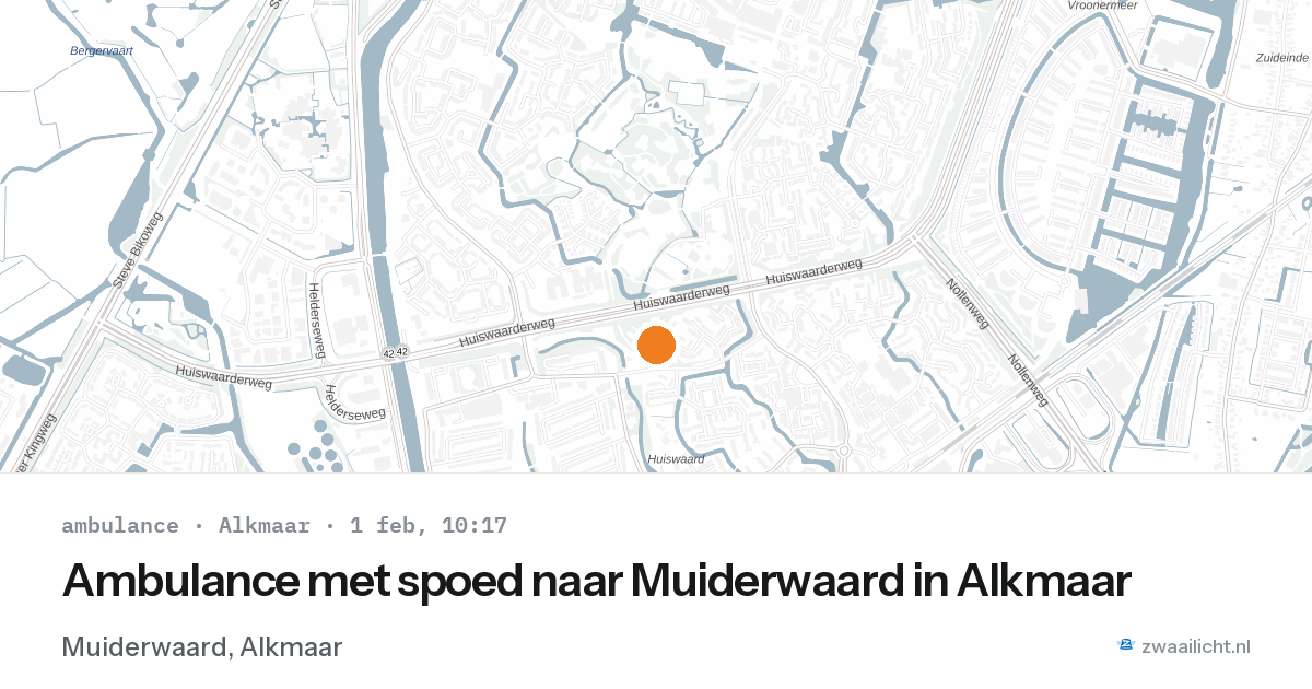 Ambulance met spoed naar Muiderwaard in Alkmaar — 1 feb 2026