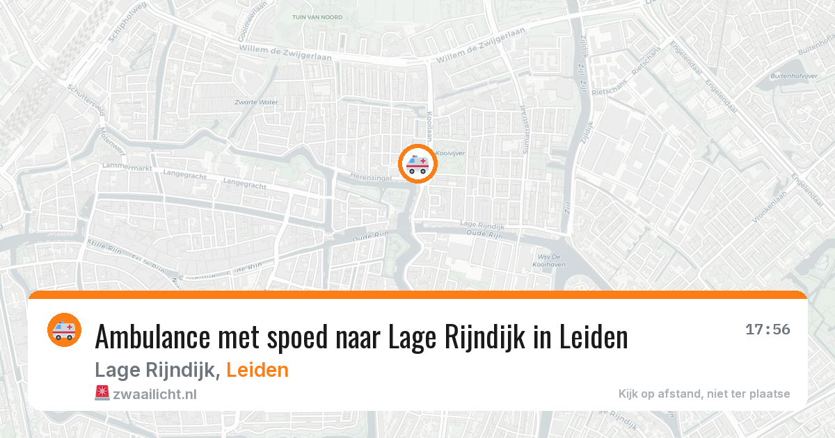 Ambulance met spoed naar Lage Rijndijk in Leiden — 8 aug 2026