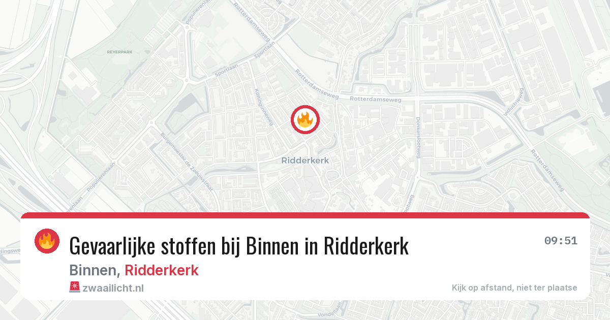 Gevaarlijke stoffen bij Binnen in Ridderkerk — 2 jul 2026