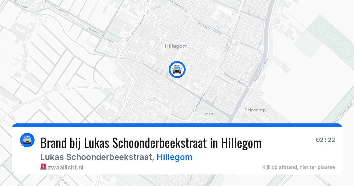 Brand bij Lukas Schoonderbeekstraat in Hillegom — 12 jun 2026