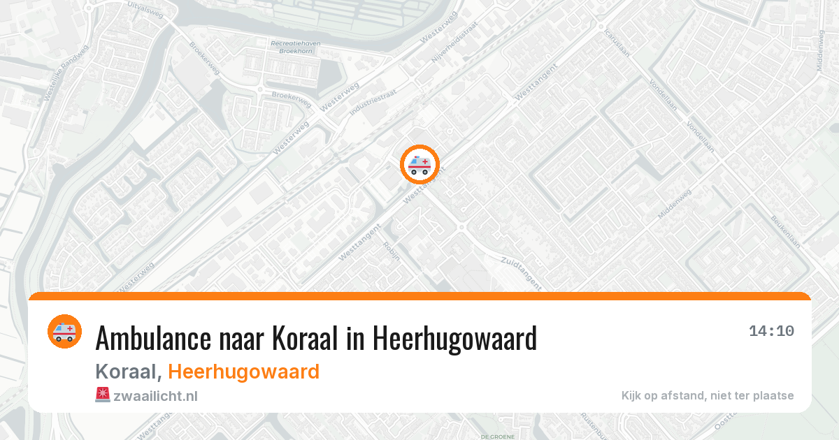 Ambulance naar Koraal in Heerhugowaard — 19 mei 2026