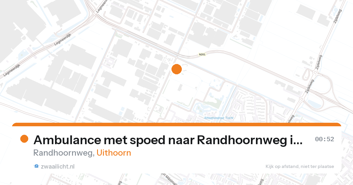 Ambulance met spoed naar Randhoornweg in Uithoorn — 27 aug 2026