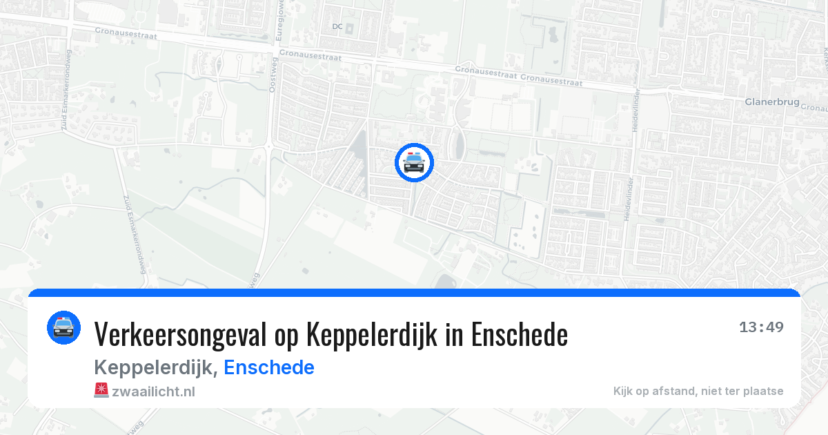 Verkeersongeval op Keppelerdijk in Enschede — 26 mei 2026