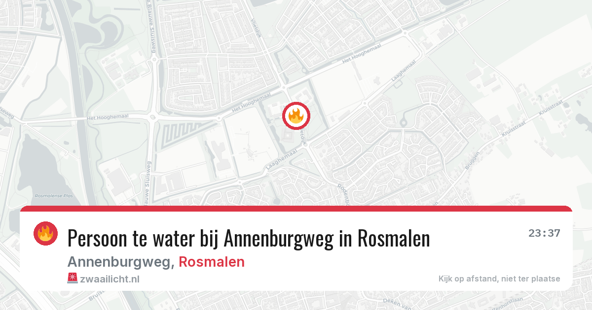 Persoon te water bij Annenburgweg in Rosmalen — 19 mei 2026