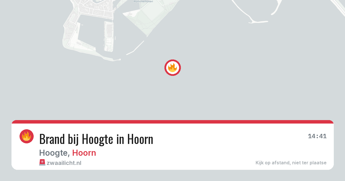 Brand bij Hoogte in Hoorn — 12 aug 2026