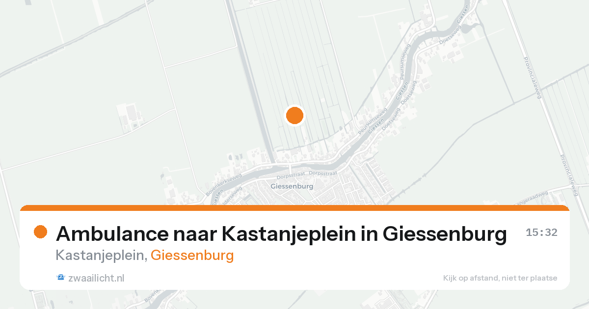 Ambulance naar Kastanjeplein in Giessenburg — 18 mrt 2026