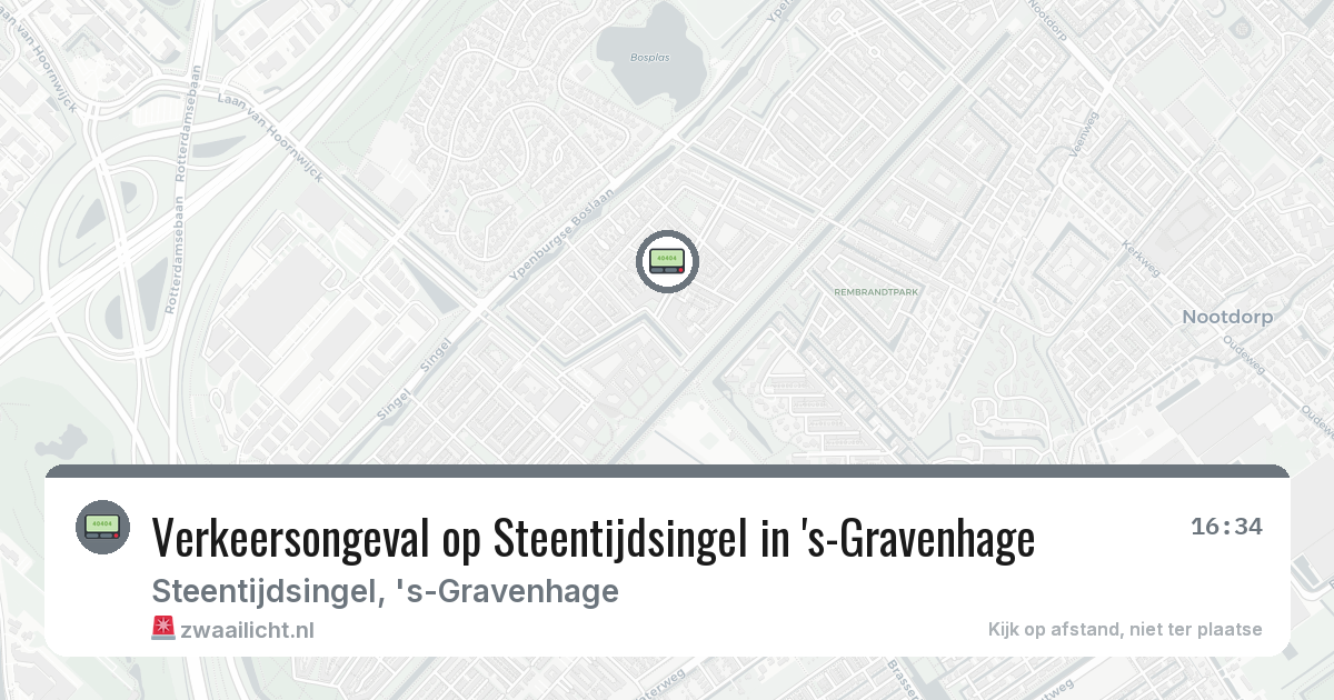Verkeersongeval op Steentijdsingel in 's-Gravenhage — 10 mrt 2026