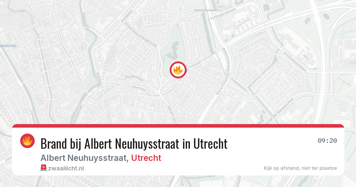 Brand bij Albert Neuhuysstraat in Utrecht — 29 jun 2026