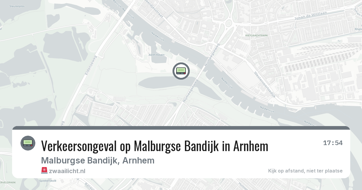 Verkeersongeval op Malburgse Bandijk in Arnhem — 2 jul 2026