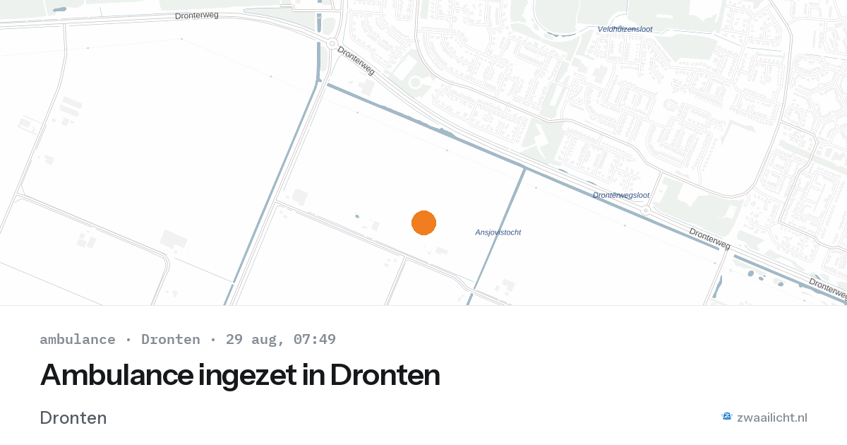 Ambulance ingezet in Dronten — 29 aug 2026