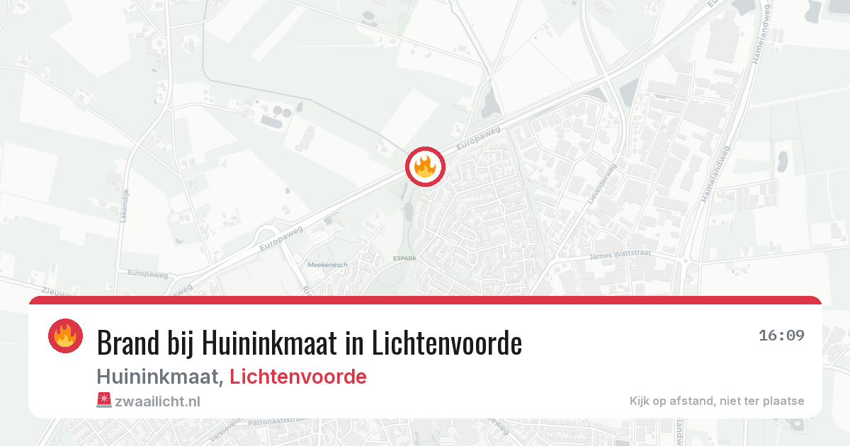 Brand bij Huininkmaat in Lichtenvoorde — 30 mei 2026