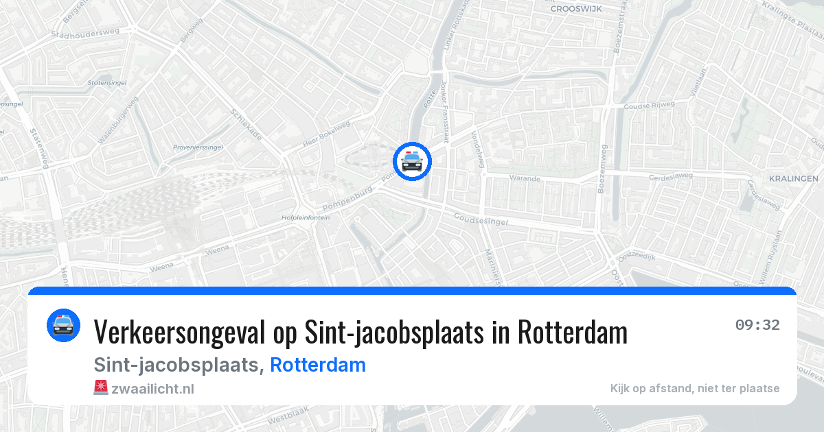 Verkeersongeval op Sint-jacobsplaats in Rotterdam — 18 mei 2026