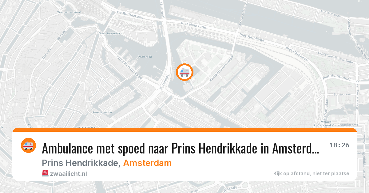 Ambulance met spoed naar Prins Hendrikkade in Amsterdam — 21 mrt 2026