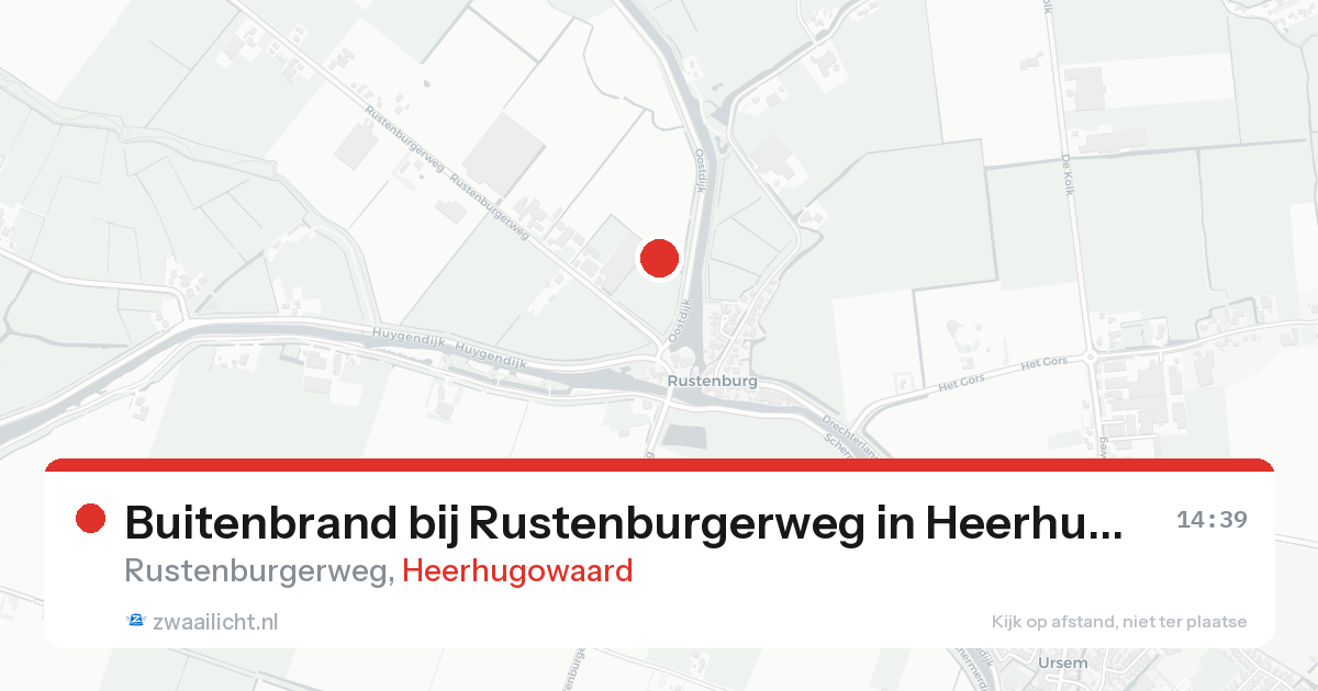 Buitenbrand bij Rustenburgerweg in Heerhugowaard — 26 mei 2026