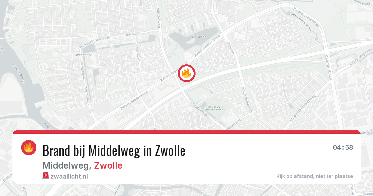 Brand bij Middelweg in Zwolle — 31 jul 2026