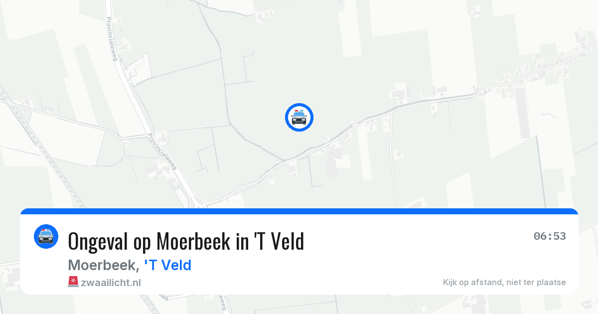 Ongeval op Moerbeek in 'T Veld — 27 jun 2026