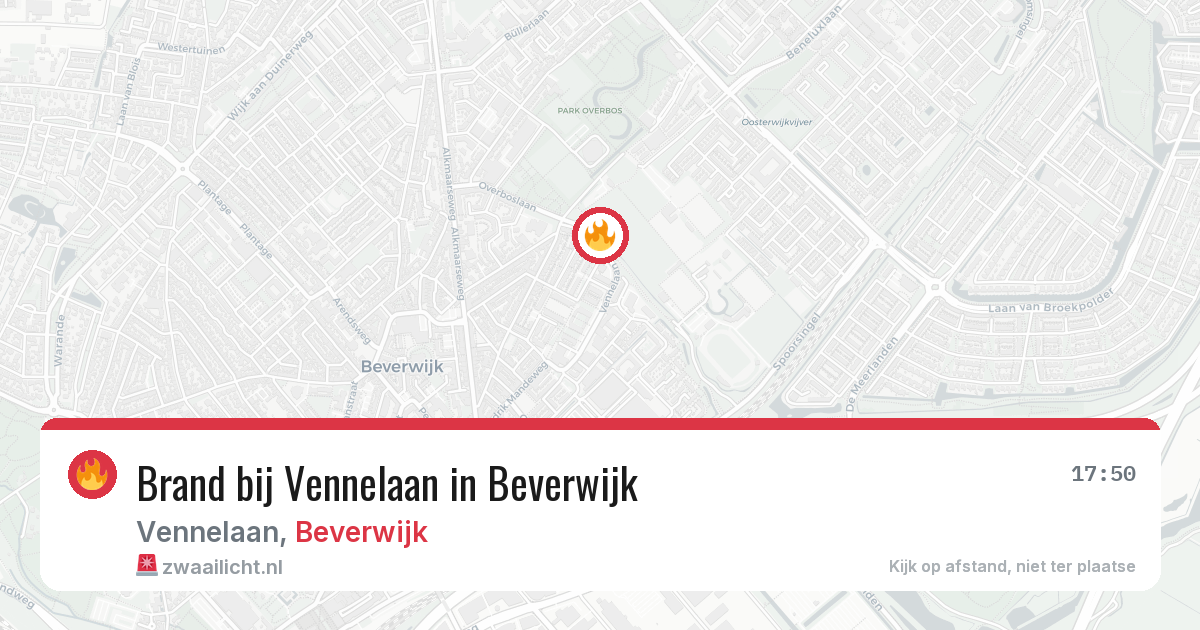 Brand bij Vennelaan in Beverwijk — 30 jul 2026