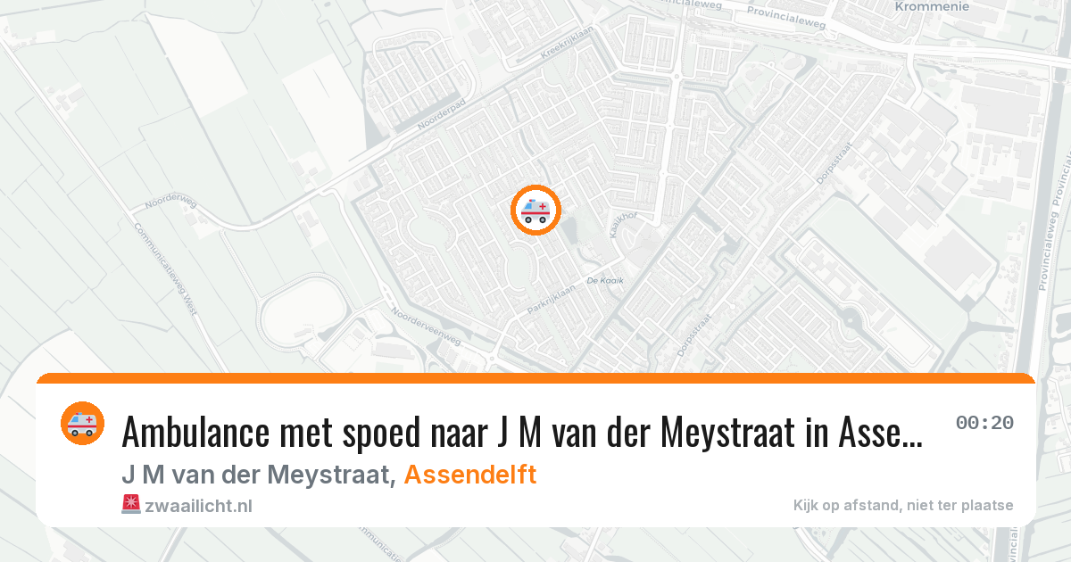 Ambulance met spoed naar J M van der Meystraat in Assendelft — 11 feb 2026