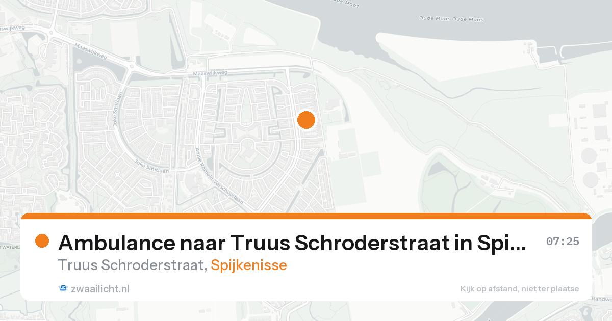 Ambulance naar Truus Schroderstraat in Spijkenisse — 24 aug 2026