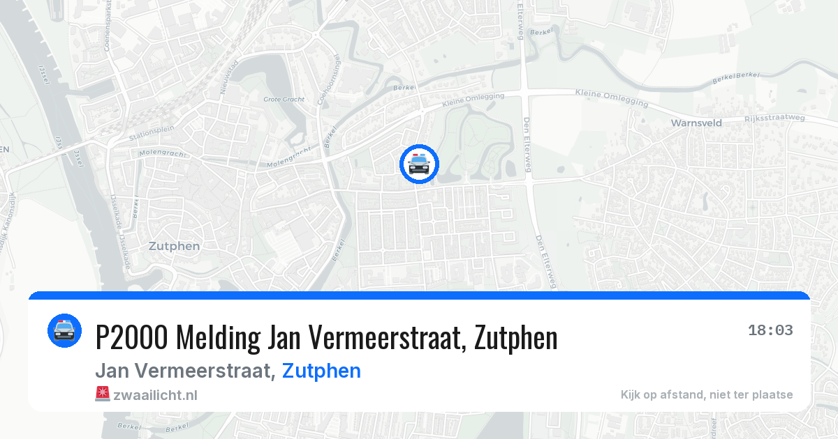 P2000 Melding Jan Vermeerstraat, Zutphen — 10 jun 2026