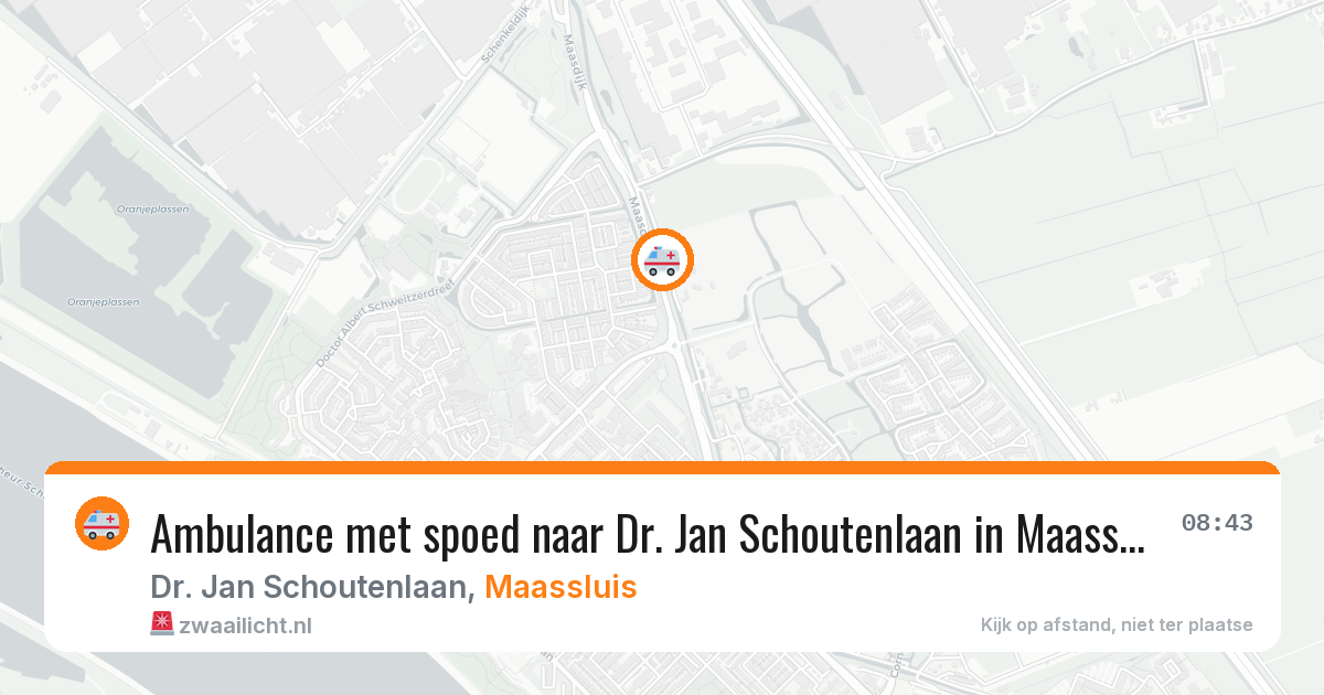 Ambulance met spoed naar Dr. Jan Schoutenlaan in Maassluis — 21 jun 2026