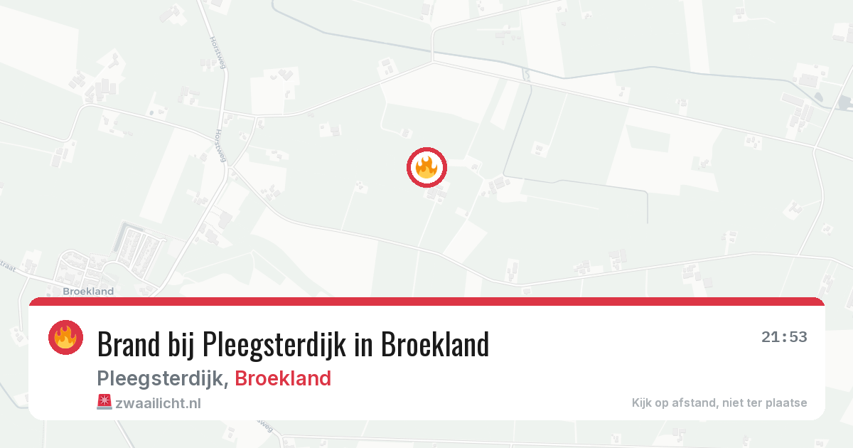 Brand bij Pleegsterdijk in Broekland — 29 mei 2026